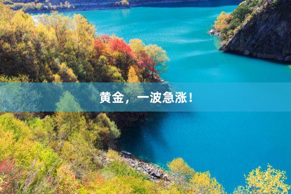 黄金，一波急涨！